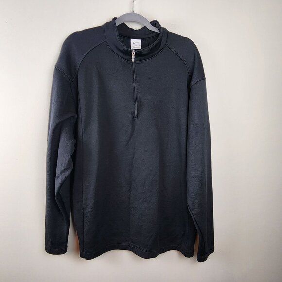 Nike men sz  XXL black half zip long sleeve activewear top - Picture 1 of 11